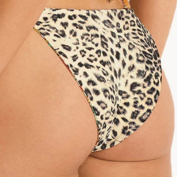 NWT Good American Women Rose Cheetah Swim Bikini Bottom sz 6/3XL - Picture 1 of 7